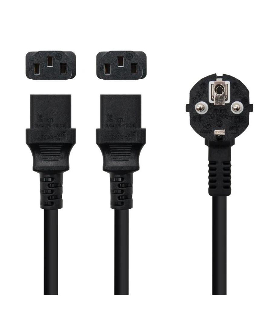 Nanocable cable aliment. cee7/m a 2xc13/h 1,8m