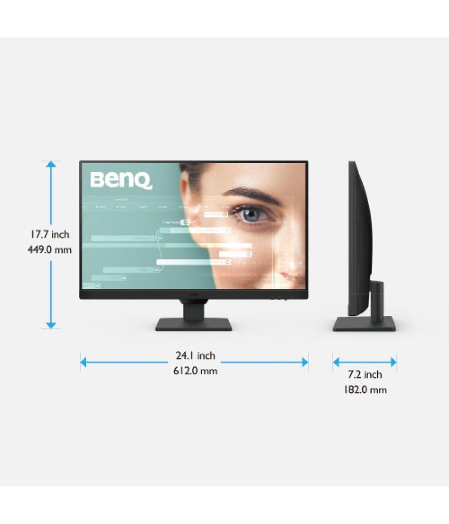 Monitor benq gw2790 (9h.lltlj.lbe) ) 27” ips, fhd, 100hz, 99% srgb, 1300:1, 2x hdmi 1x dp, altavoces, vesa, eye care.