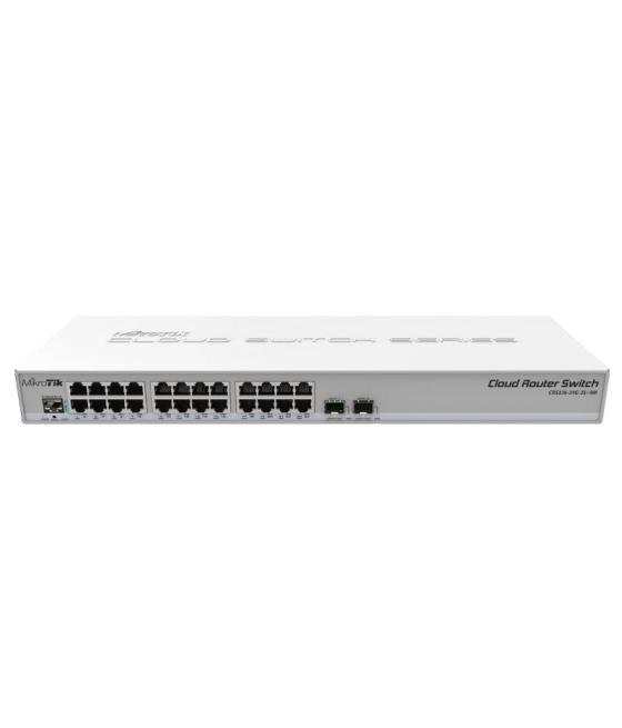 Switch router mikrotik crs326-24g-2s+rm 26 puertos/ rj45 10/100/100/ sfp/ poe