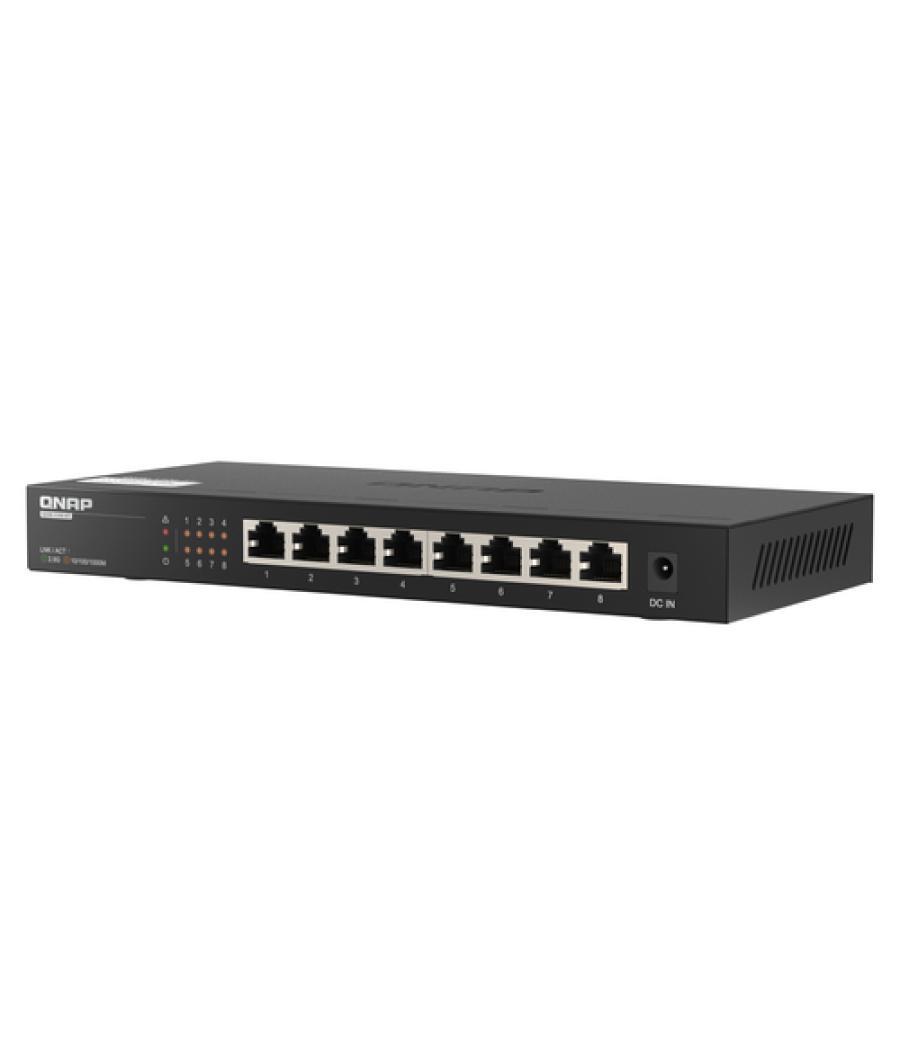 QNAP QSW-1108-8T switch No administrado 2.5G Ethernet (100/1000/2500) Negro