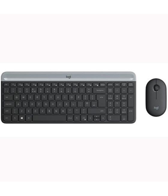 Logitech combo teclado + ratón mk470 inalámbrico gris grafito