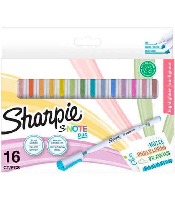Sharpie rotuladores creativos s-note duo estuche de 16 c/surtidos