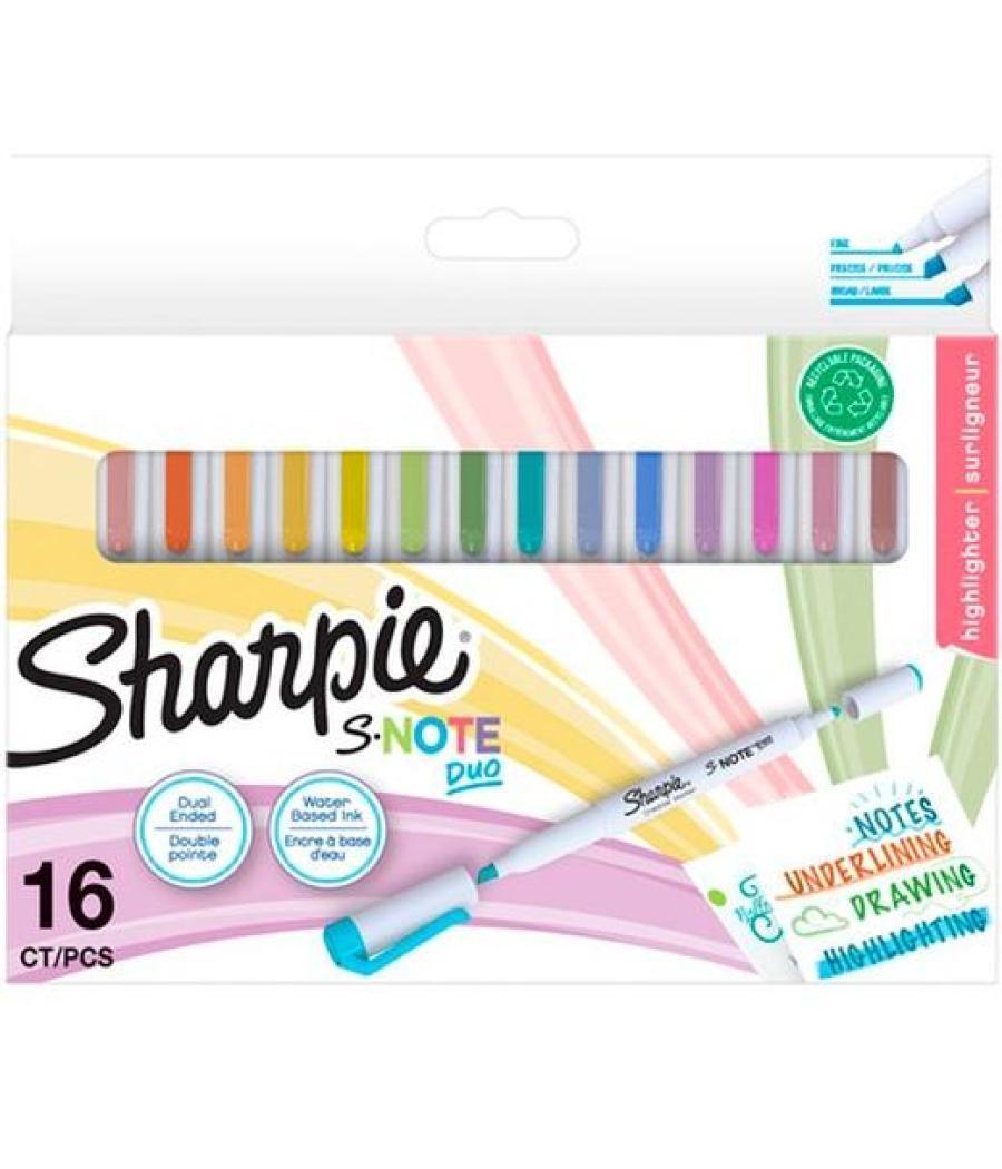 Sharpie rotuladores creativos s-note duo estuche de 16 c/surtidos