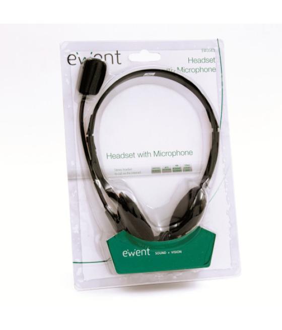 Ewent ew3563 auricular y casco auriculares diadema conector de 3,5 mm negro