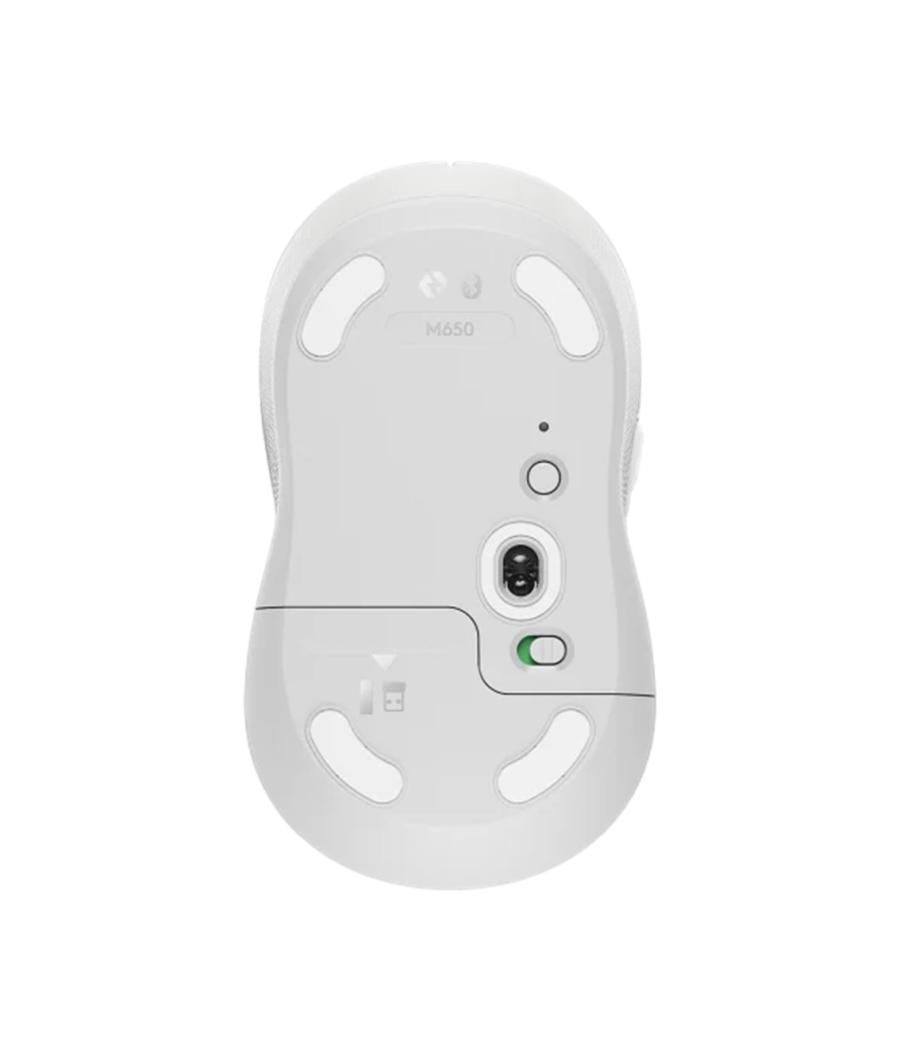 Mouse raton logitech m650 mediano optico wireless inalambrico blanco crudo