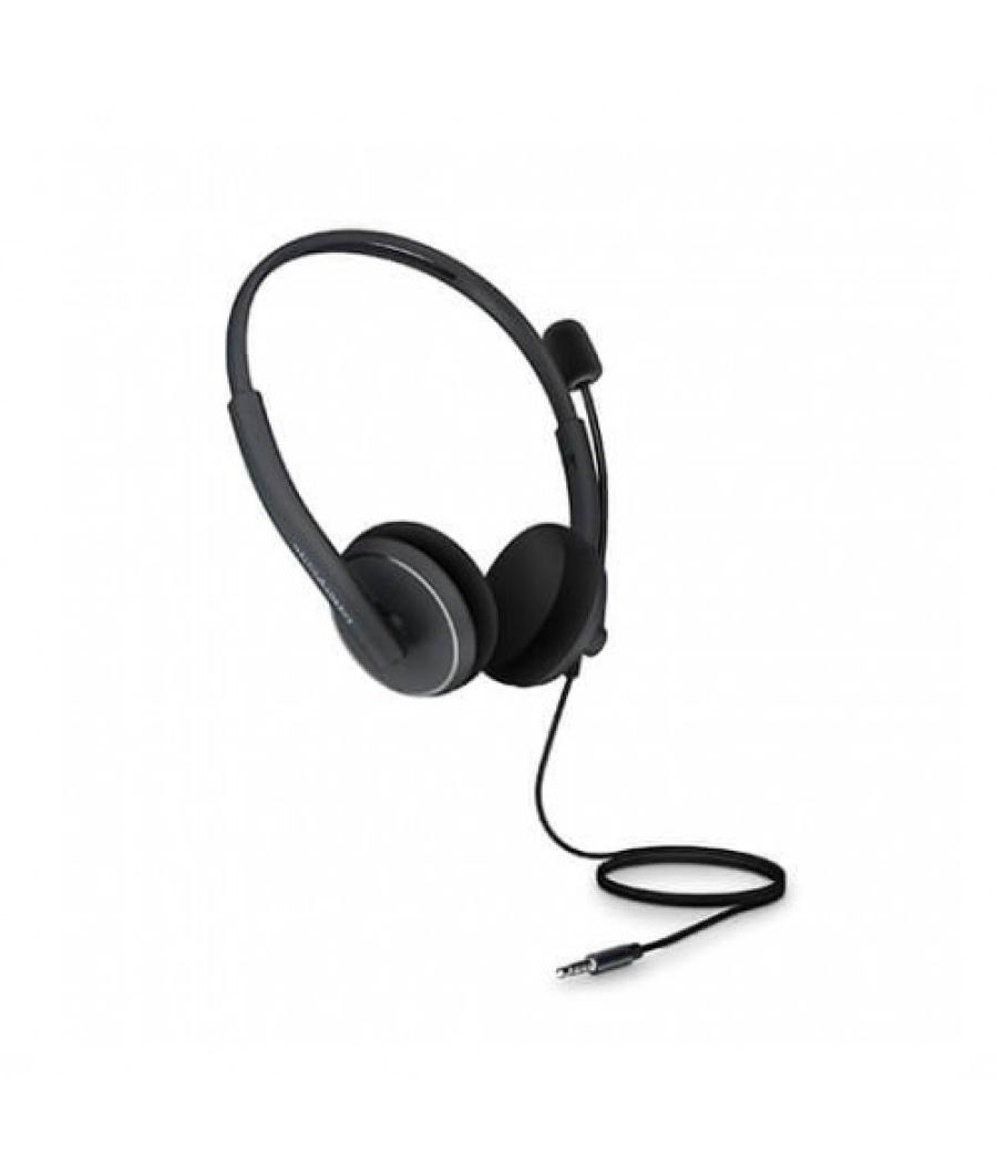 Auriculares micro energy sistem office 2 anthracite supraural - 30mm - cable 150cm - jack 3.5mm - antipop - 20hz