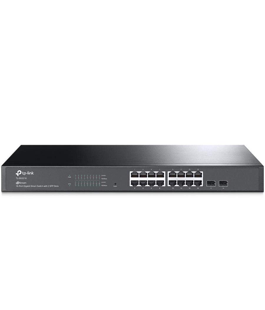 Swicht tp - link 16 puertos 10 - 100 - 1000mbps con 2 ptos sfp gestionable rack 19pulgadas