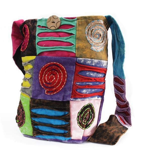 Bolso Étnico Estilo Hippie - Púrpura / espiral