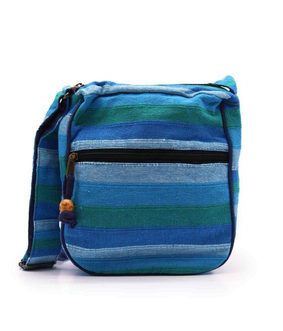 Bolso Bandolera Nepal (correa ajustable) - Ríos azules