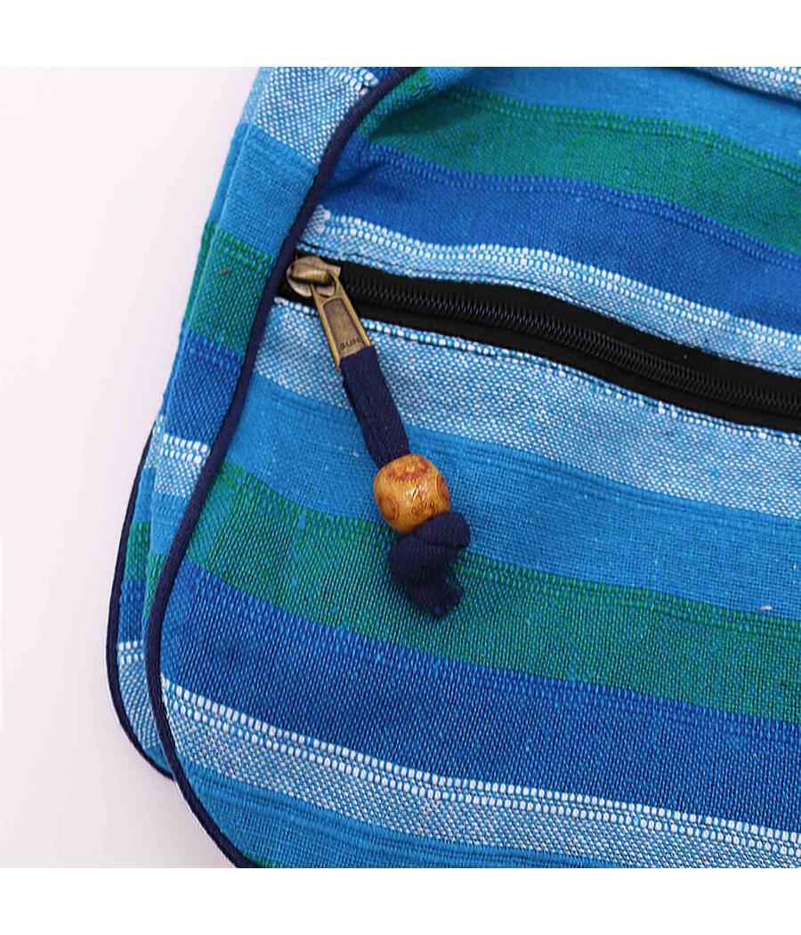 Bolso Bandolera Nepal (correa ajustable) - Ríos azules