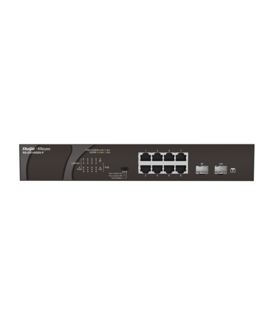 Switch ruijie reyee rg-es110gds-p gigalan 8p sfp 2p poe