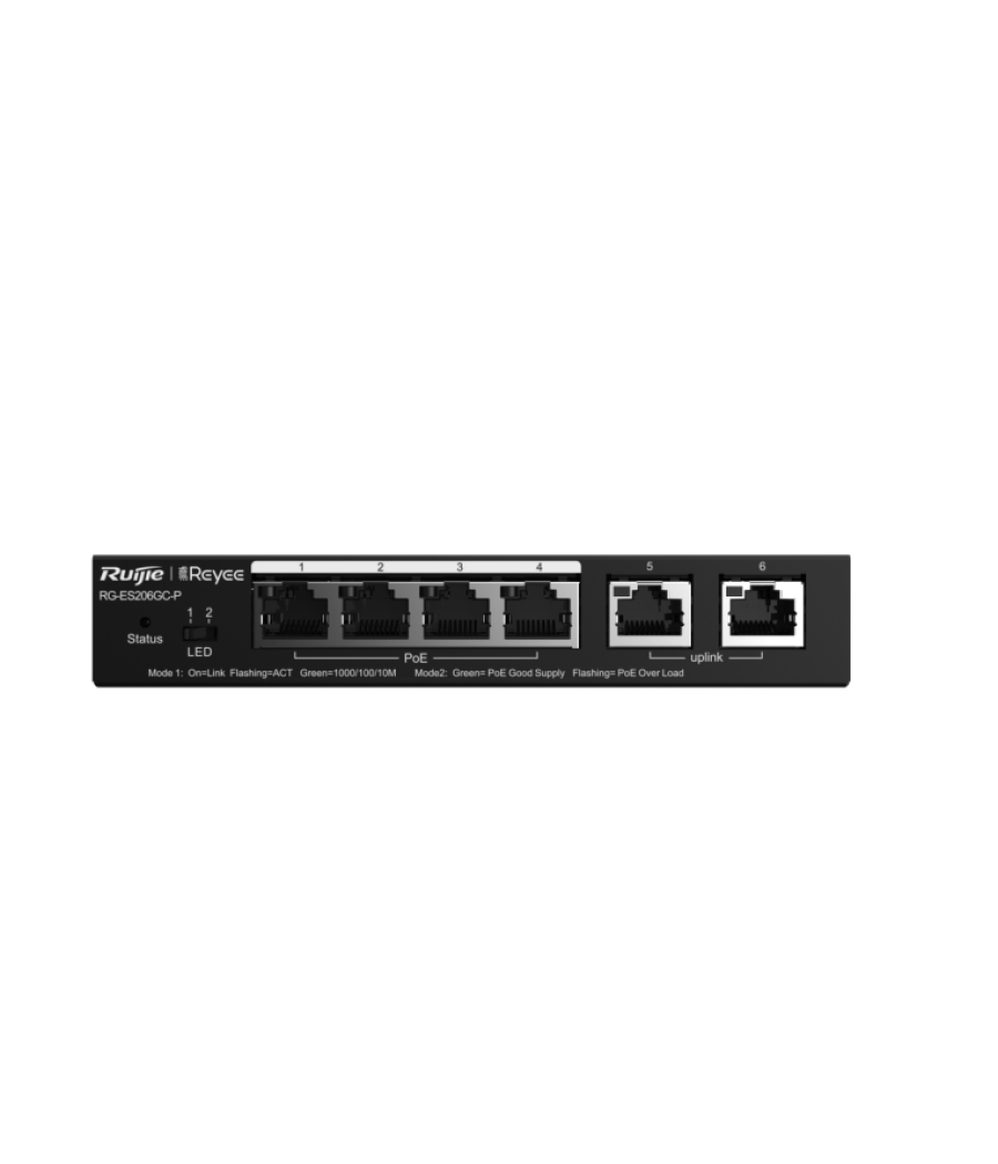 Switch ruijie reyee rg-es206gc-p gigalan 6p cloud poe