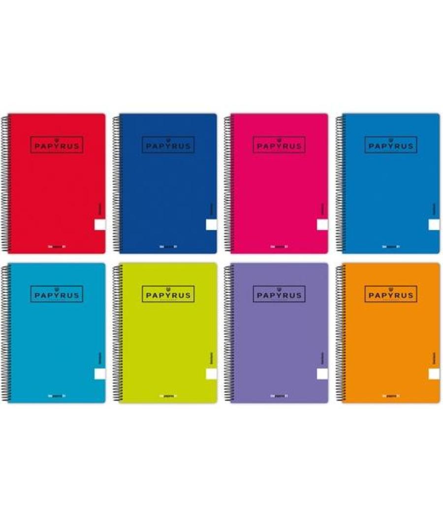 Papyrus cuadernos tapa blanda 01-uniclasic 80h 90gr folio pauta 2,5mm colores surtidos