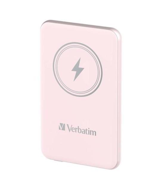 Verbatim cargador inalambrico power bank 10k mah 1xusb-c rosa
