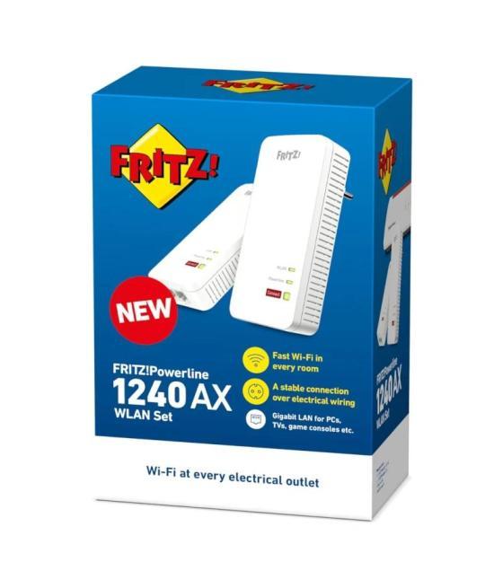 Fritz! powerline 1240 ax wlan set mesh 2xgbe