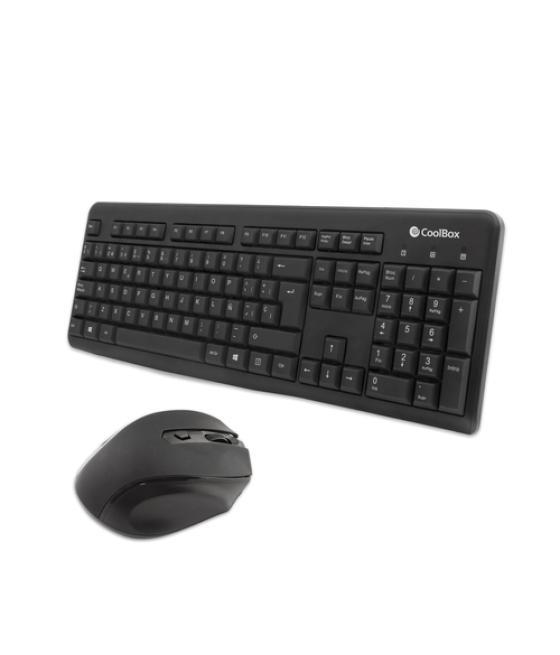 CoolBox COO-KTR-02W teclado Ratón incluido RF inalámbrico QWERTY Español Negro