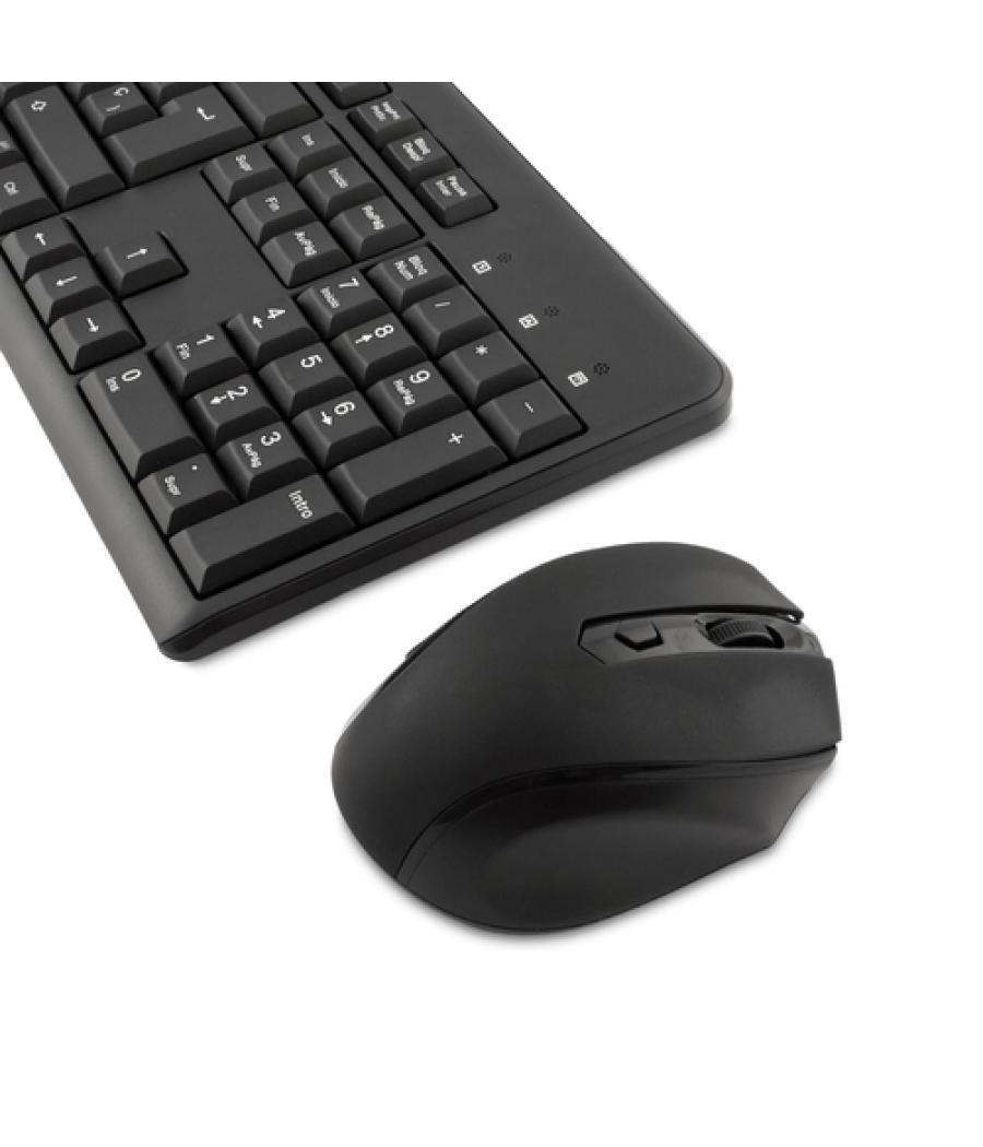 CoolBox COO-KTR-02W teclado Ratón incluido RF inalámbrico QWERTY Español Negro