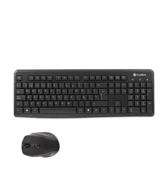 CoolBox COO-KTR-02W teclado Ratón incluido RF inalámbrico QWERTY Español Negro