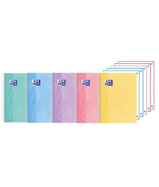 Cuaderno espiral oxford europeanbook 5 touch din a4+ 120 hojas puntos colores surtidos