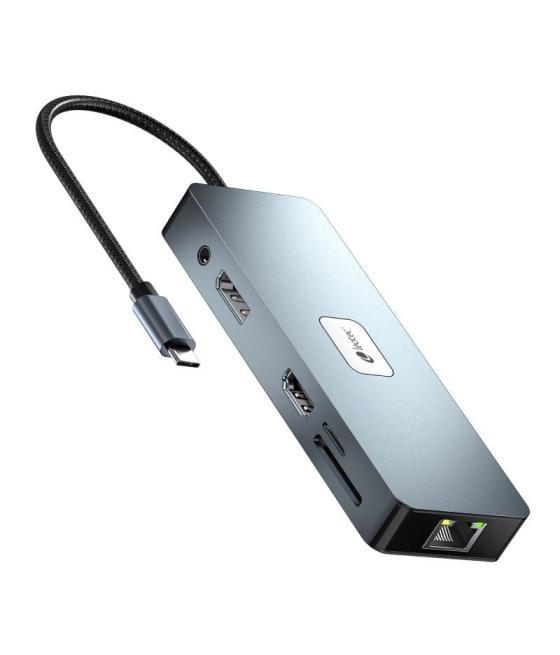 Docking usb tipo-c leotec leds03/ 3xusb/ 1xusb tipo-c pd/ 1xhdmi 4k/ 1 xdisplayport/ 1xvga/ 1xaudio/ 1xrj45/ 1xlector tarjetas s