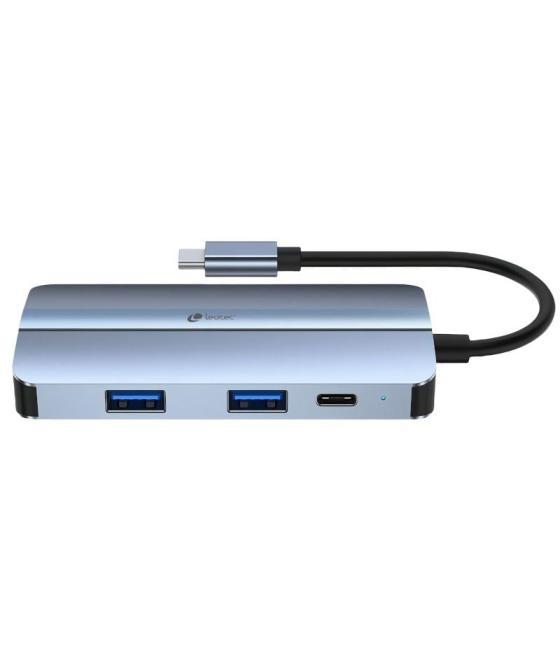 Docking usb tipo-c leotec leds04/ 2xusb/ 1xusb tipo-c/ 1xusb tipo-c pd/ 1xhdmi/ 1xvga/ 1xaudio/ azul