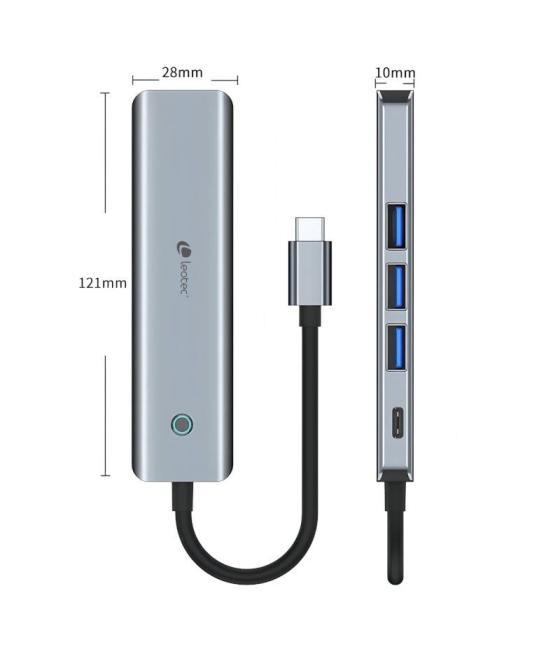 Docking usb tipo-c leotec leds05/ 3xusb/ 1xusb tipo-c pd/ 1xhdmi/ gris