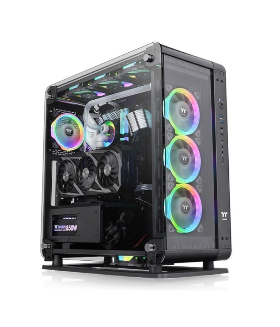 Caja thermaltake p6 tg e-atx 2xusb 3.2 sin fuente negro