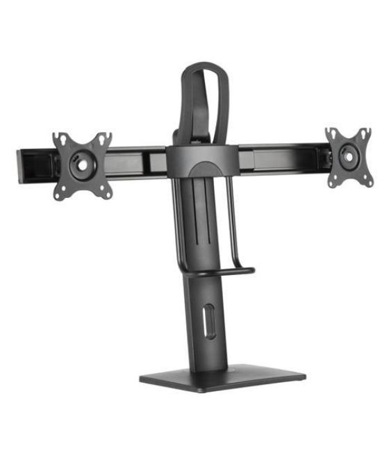 Aisens soporte de mesa pro contrapeso giratorio e inclinable para 2 monitor 17-27 negro