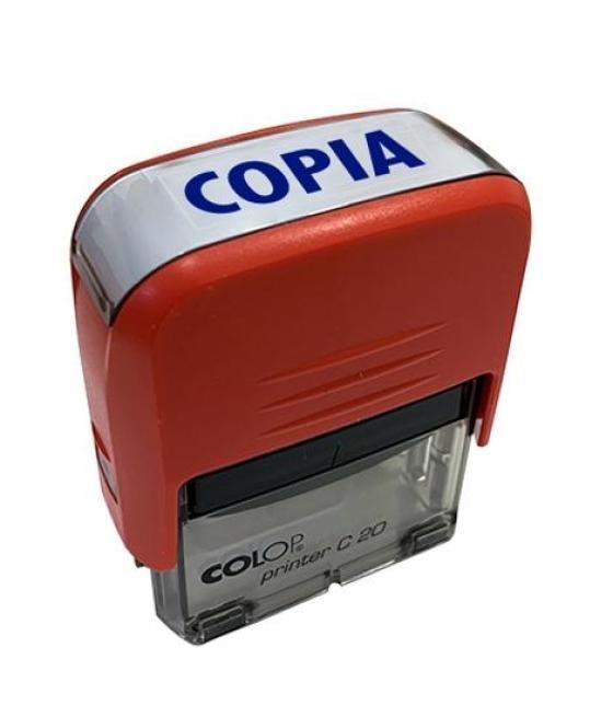 Colop sello printer c20 formula  copia  almohadilla e/20 14x38mm azul carcasa kiwi