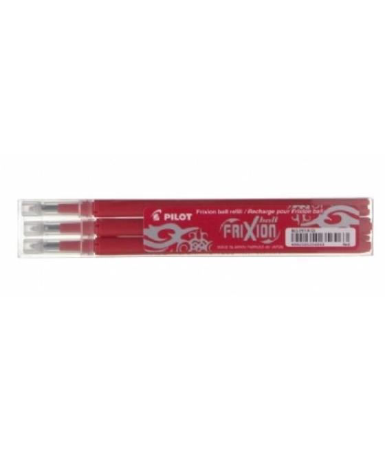 Pilot recambio bolígrafo frixion 0.7 rojo pack 3 ud