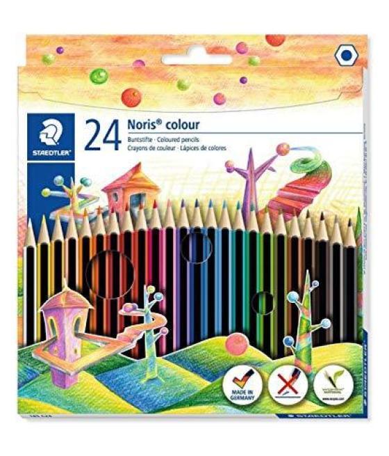 Staedtler lápices de colores noris colour wopex ecológico surtidos estuche 24 ud