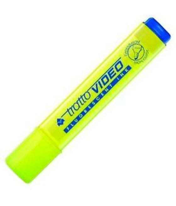 Tratto video marcador fluorescente amarillo -12ud-