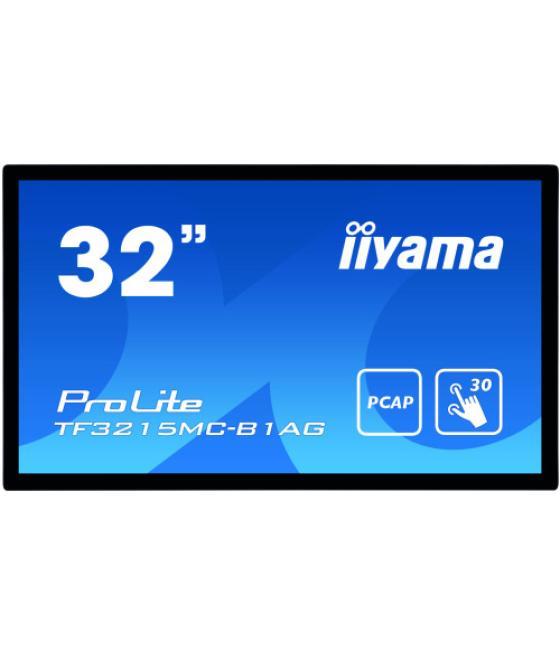 Iiyama prolite tf3215mc-b1ag monitor pantalla táctil 81,3 cm (32") 1920 x 1080 pixeles single-touch quiosco negro