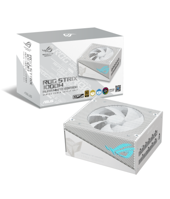 Asus rog -strix-1000g-aura-white-gaming unidad de fuente de alimentación 1000 w 24-pin atx atx blanco