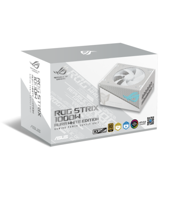 Asus rog -strix-1000g-aura-white-gaming unidad de fuente de alimentación 1000 w 24-pin atx atx blanco