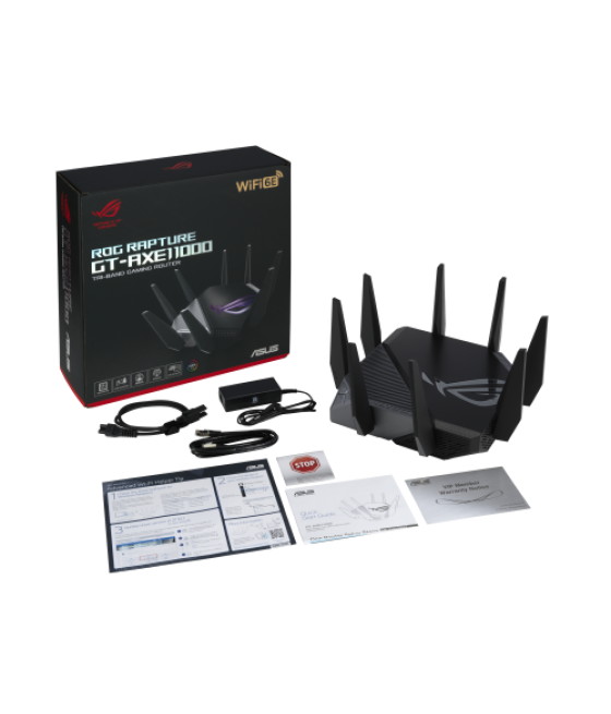 Asus gt-axe11000 router inalámbrico gigabit ethernet tribanda (2.4 ghz / 5 ghz / 6 ghz) negro