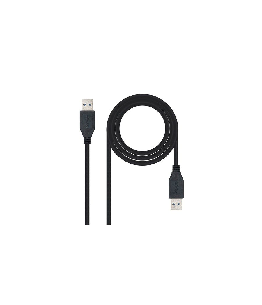 Nanocable Cable USB 3.0, tipo A/M-A/M, Negro, 1m - Imagen 1