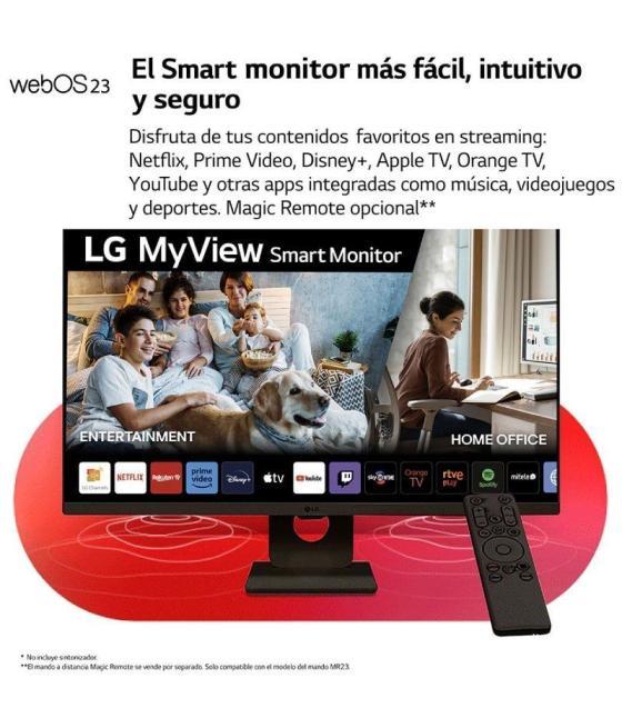 Smart monitor lg myview 27sr50f-b 27'/ full hd/ smart tv/ multimedia/ negro