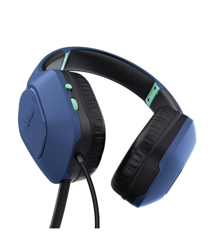 Auriculares gaming con micrófono trust gaming gxt 415 zirox/ jack 3.5/ azules