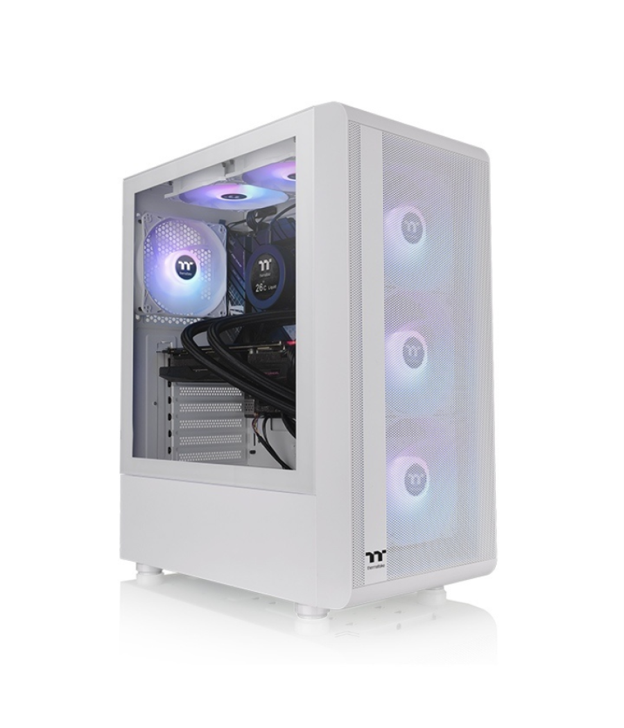 Caja thermaltake s200 tg atx 2xusb 3.0 argb sin fuente blanco