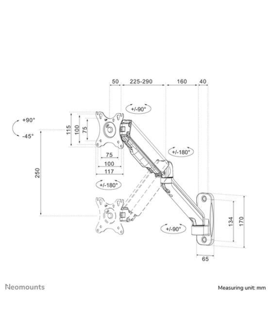 Neomounts soporte de pared para tv/monitor