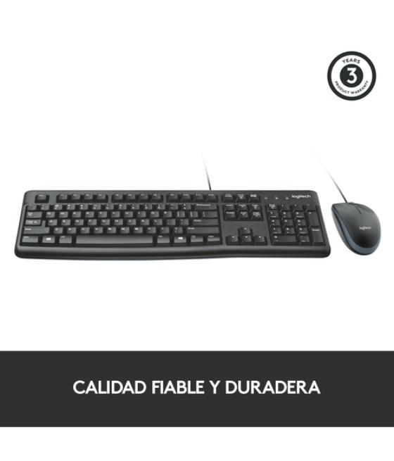 Logitech desktop mk120 - kit teclado - ratón - usb - español