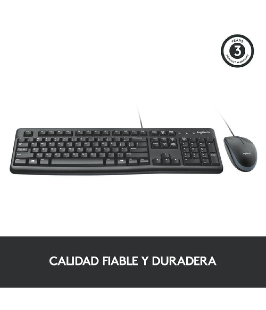 Logitech desktop mk120 - kit teclado - ratón - usb - español