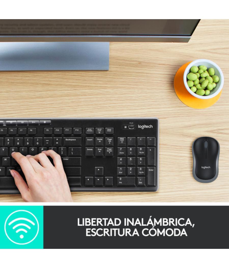 Logitech wireless combo mk270 - juego de teclado y ratón - 2.4 ghz - español