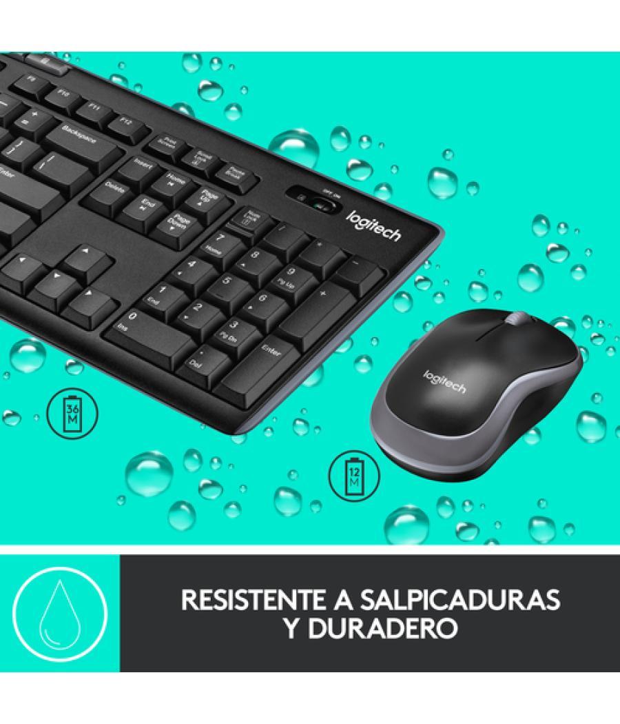 Logitech wireless combo mk270 - juego de teclado y ratón - 2.4 ghz - español