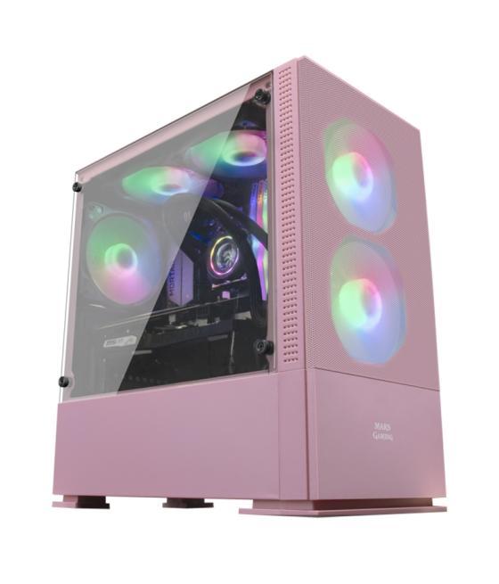 Mars gaming caja mcz premium m-atx 2x frgb rosa