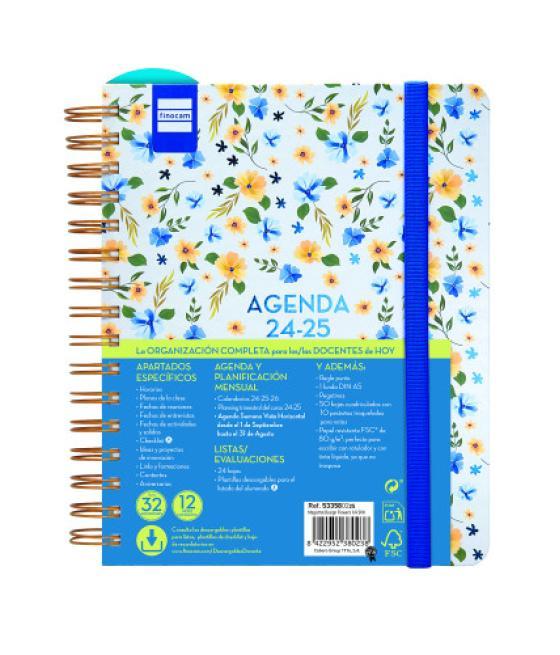 Agenda docente 2024-2025 4º-155x212 semana vista horizontal magistral personalizable flowers finocam 533580225