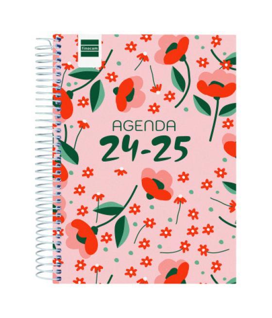 Agenda escolar 2024-2025 4º 155x212 1 día página cool floral finocam 645060625