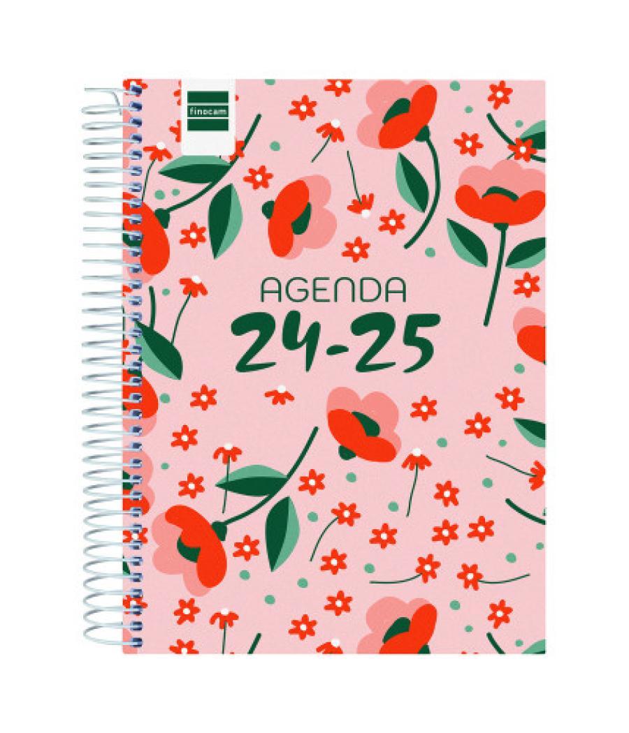 Agenda escolar 2024-2025 4º 155x212 1 día página cool floral finocam 645060625