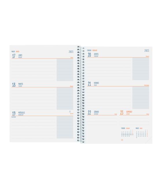 Agenda escolar 2024-2025 4º 155x212 semana vista horizontal cool floral finocam 645040625